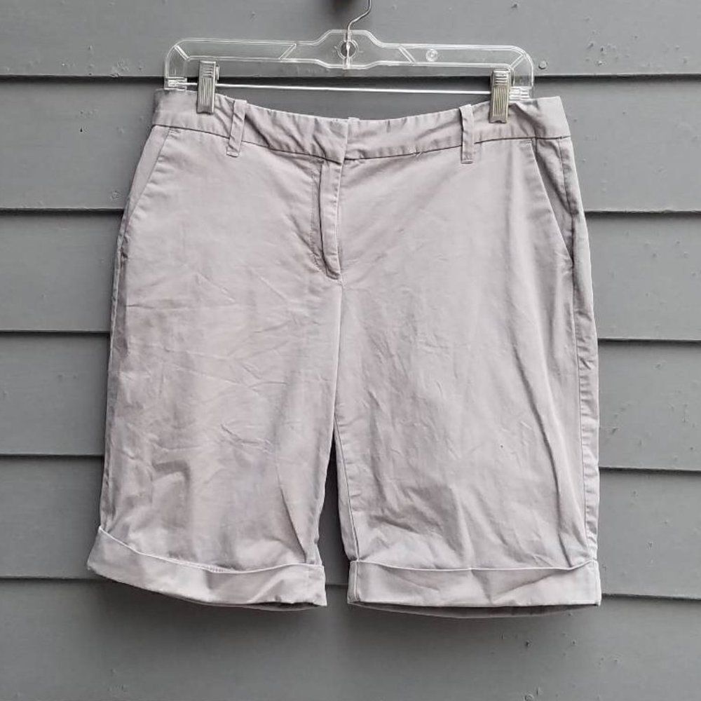 Ann Taylor Factory Mushroom Cuffed Shorts size 8